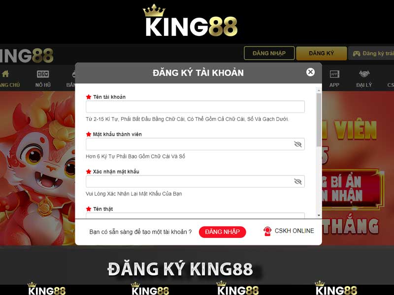 đăng ký king88